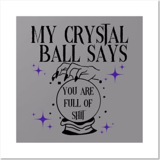 Crystal Ball (black) Posters and Art